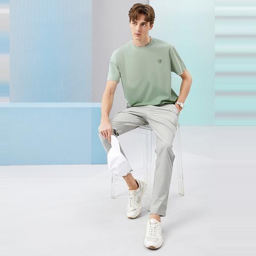 【凉感索罗纳】柒牌圆领短袖T恤男2024夏季新款渐变印花时尚上衣126T72130 商品图3