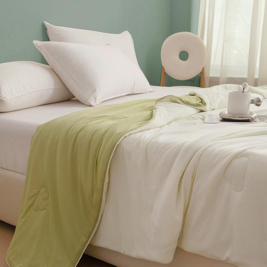 春夏新款【A类针织棉双拼奶盖夏被】简约纯色夏凉被 儿童夏季薄被子  商品图2