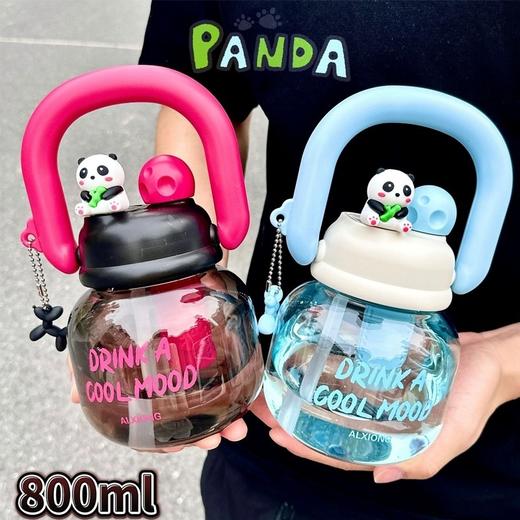 【熊 猫🐼双饮杯】可爱小熊 猫提手吸管杯800ml 🥤一个杯子可以喝两种饮料 商品图4