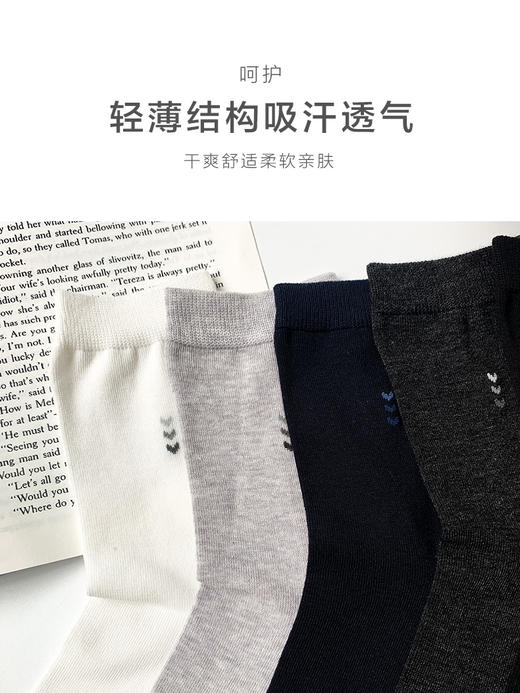 足装秀24夏季新男士商务袜纯色轻薄莫代尔棉透气细腻柔软抗菌男袜 商品图5