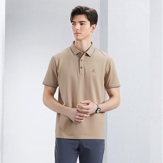 【不变形领】【5A抗菌2A防螨】柒牌polo衫短袖男夏季新款含桑蚕丝透气翻领上衣126T70220 商品图1