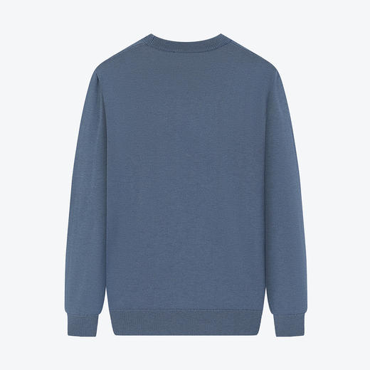 【可机洗】柒牌男士毛衣2024春夏新款时尚字母提花抗静电圆领毛衫126Y70040 商品图1