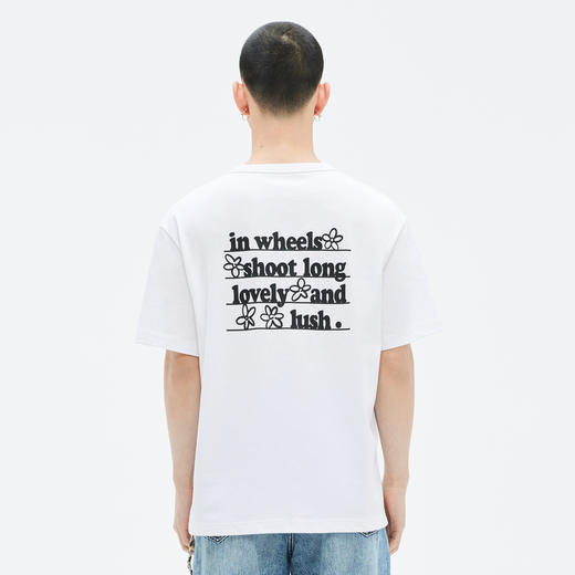 GXG白色微廓圆领短袖T恤GE1441006E 商品图3