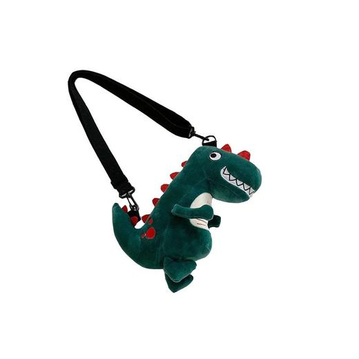 恐龙背包毛绒包包男童夏季卡通可爱小男孩女娃娃动物儿童小斜挎包 商品图9