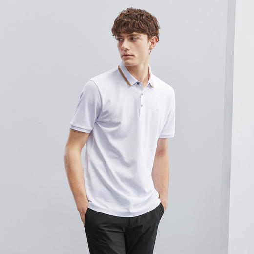 【冰氧吧】柒牌polo衫男士夏季凉感商务休闲青年翻领短袖T恤上衣124T73360 商品图1