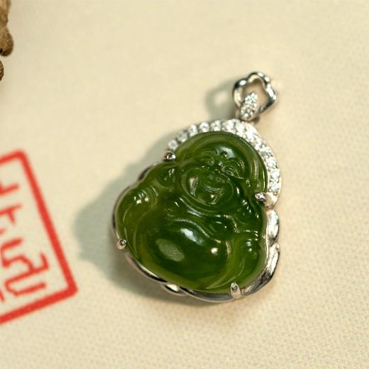 12278和田玉碧玉佛公吊坠 商品图0