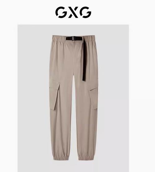 GXG卡其色束脚长裤GEX10214272 商品图0