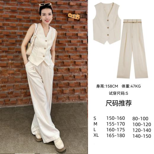 【破价】N°28【米兰马甲2件套】夏款设计师时尚简约气质干练马甲套装8A23Z103 商品图0