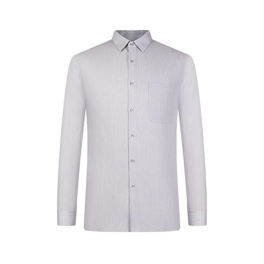 【特价】【含桑蚕丝】柒牌男士衬衫商务休闲春季新款长袖翻领贴袋衬衣122A70540 商品图4