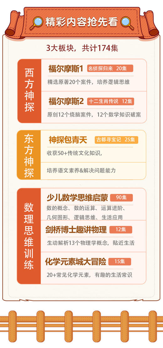 【小灯塔】《神探大合集：养成超级大脑！》限时优惠，错过悔一整年！原160 现年终大惊喜仅需19.9元！培养3大逻辑思维，养成超强大脑！ 商品图2