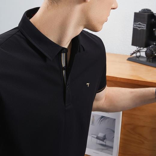 【5A抗菌2A防螨】柒牌polo衫男短袖夏季2024新款商务百搭翻领上衣126T71150 商品图3