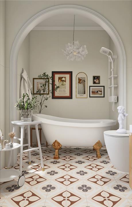 CHA-P009 200*200mm 哑面花砖 商品图1