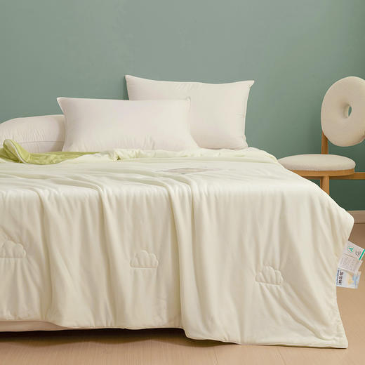 春夏新款【A类针织棉双拼奶盖夏被】简约纯色夏凉被 儿童夏季薄被子  商品图0