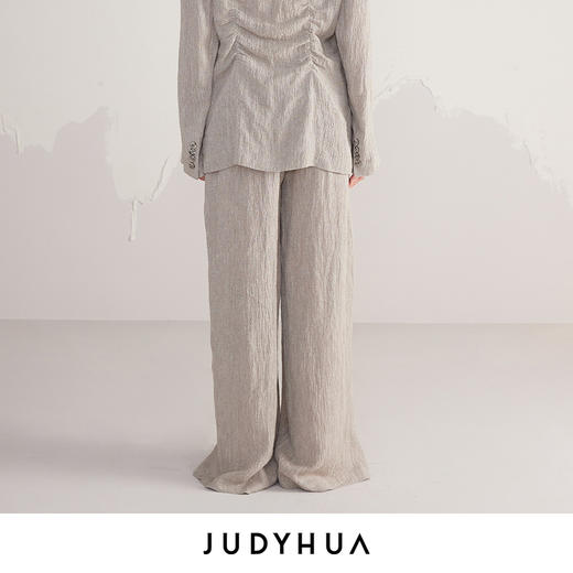 JUDYHUA 流沙系列皱褶阔腿裤 商品图2