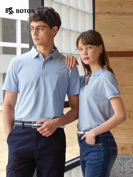 波顿春夏季男士天丝桑蚕polo保罗衫高端短袖美式休闲上衣MT010224 商品图3