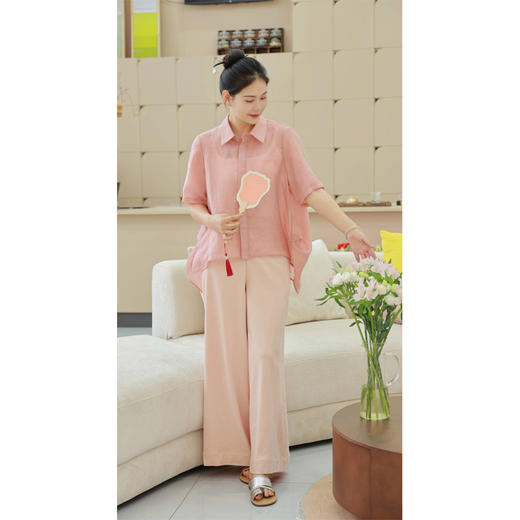 【抖音专属】时间煮雨-阔腿裤24709127檀唇 商品图8