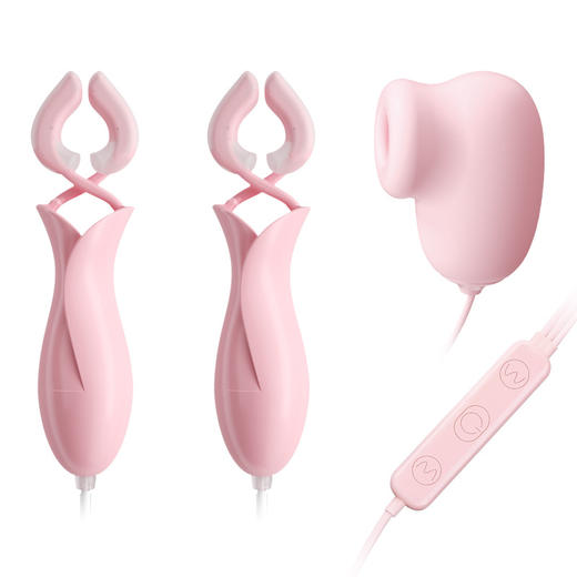 【谜姬】 吮吸双乳夹女用器具花样调情震动成人性爱性玩具USB 商品图4