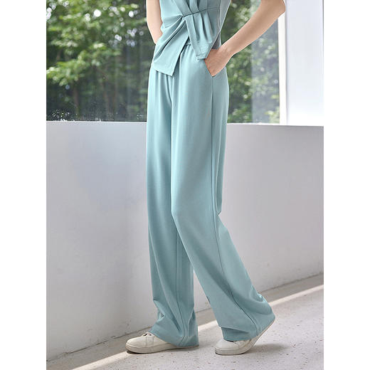 【专属特价】熙世界休闲套装新款夏装搭配一整套不规则别致上衣阔腿裤两件套 商品图2