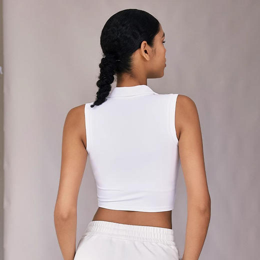 【限时秒】YOGACODE【火树银花系列】2024 翻领运动背心带胸垫女修身显瘦跑步透气无袖瑜伽背心上衣DSG673 商品图1