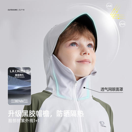 【防晒新升级 冰皮高倍防晒服 UPF100+】儿童凉感拼色防晒外套 PXW2403 商品图4