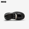 MIO米奥秋季圆头通勤粗跟单鞋复古学院金属饰扣乐福鞋女鞋M244542004 商品缩略图3
