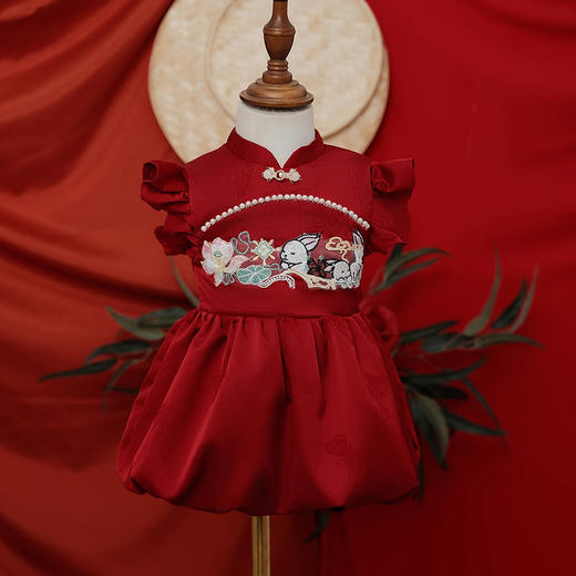 周岁礼服女宝宝春夏款中国风一岁抓周满月百日宴礼服婴儿包p唐装 商品图2