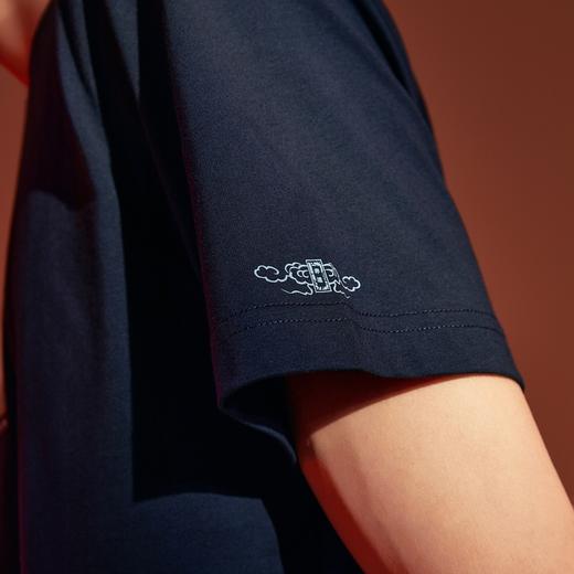 【非遗剪纸】柒牌短袖T恤男夏季薄款100%新疆棉时尚休闲圆领体恤124T72980 商品图3