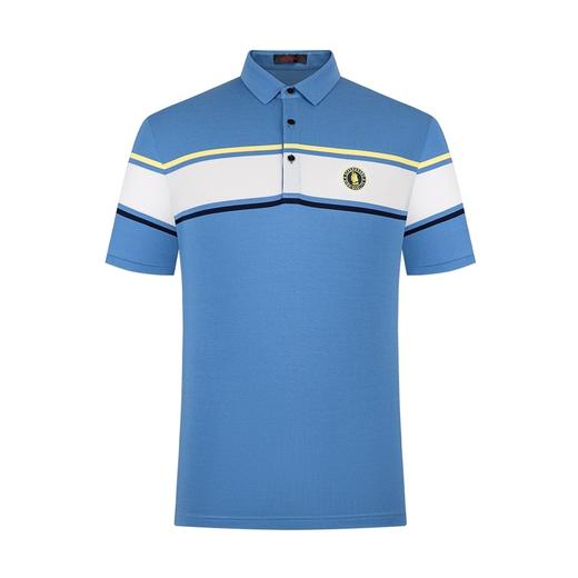 柒牌polo男商务休闲青年薄款夏季撞色条纹透气翻领短袖保罗衫122T70290 商品图4