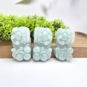 玉美人菲菲/翡翠貔貅41*23mm吊坠/多样性发一