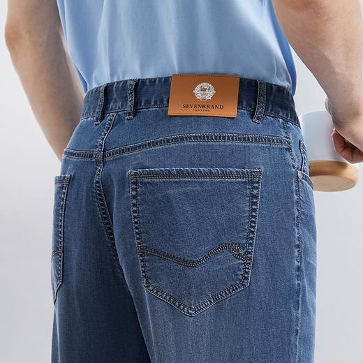 【含莱赛尔】柒牌水洗牛仔裤男2024夏季新款休闲凉感轻薄直筒长裤126H71200 商品图2