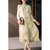 89267原形气质印花长袖连衣裙女显瘦茶歇裙2023夏季新款法式衬衫长裙子 商品缩略图0