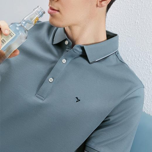 【不变形领】【5A抗菌2A防螨】柒牌凉感短袖polo衫男夏季新款商务休闲翻领上衣126T70340 商品图2
