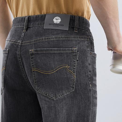 【含桑蚕丝】柒牌直筒牛仔裤男2024夏季薄款中腰休闲中青年长裤子126H72380 商品图2