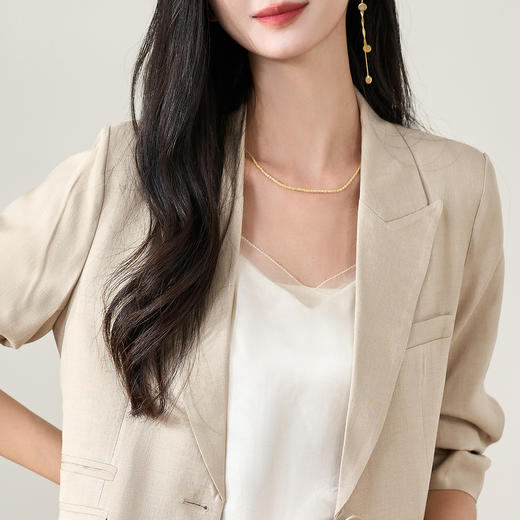 米思阳2026春季新款100%醋纤极简风优雅通勤西装显瘦松弛感上衣外套女2654 商品图4