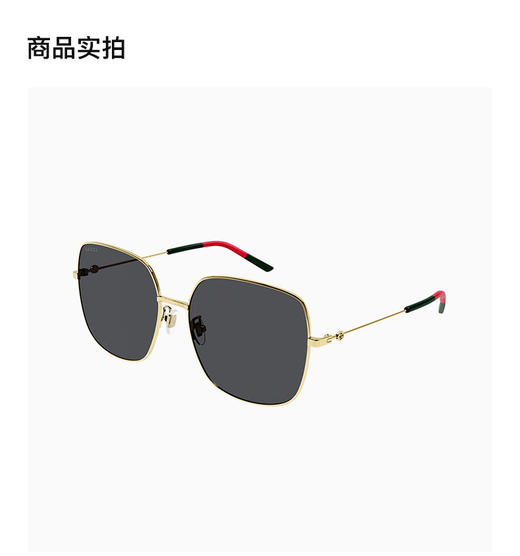 GUCCI 灰色女士方形太阳镜 商品图2