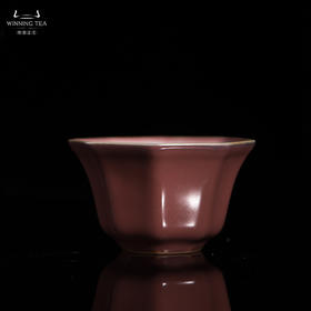 问鼎汝瓷经典款萼红八方杯