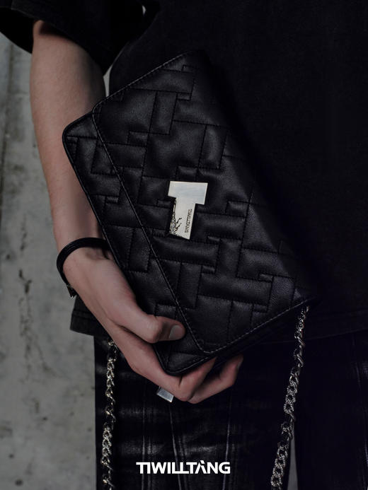 TIWILLTANG启世录“万象重影“立体金属T链条包头层小羊皮 商品图1