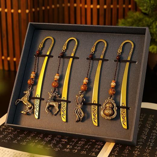 黄铜古典中国风书签U盘钢笔故宫创意礼物送老师客户学校伴手礼品 商品图2