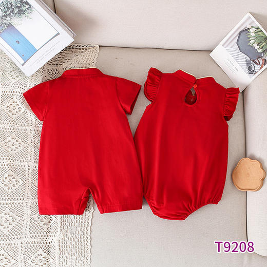 【宝宝新中式周岁满月服】天静童装2024年夏季新款婴儿包屁衣 国风满月周岁宝宝连体衣礼服 商品图3