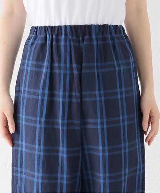 apuntob 棉麻格纹休闲长裤 商品图10