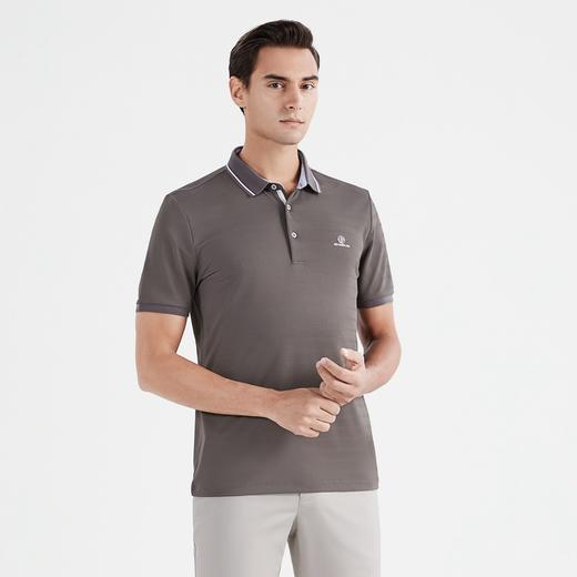 【速干】柒牌polo衫男短袖商务休闲夏季薄款中青年翻领条纹体恤衫122T70140 商品图1