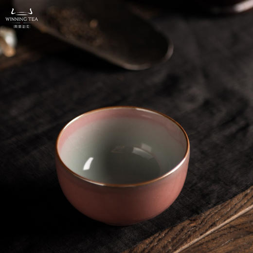 问鼎汝瓷经典款黛蓝萼红精工款敦善杯 商品图4