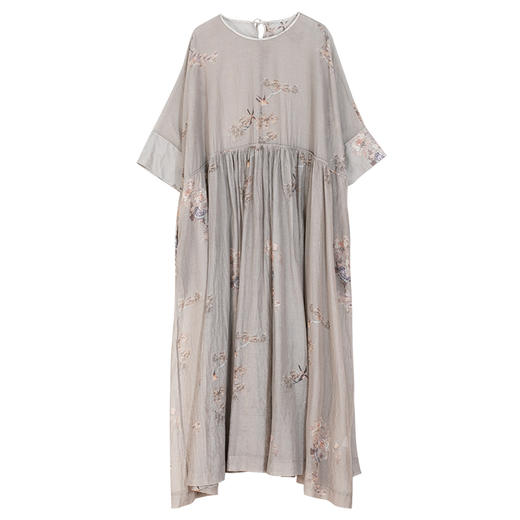 牧衣游原创 丝棉手绘印花连衣裙-----旦湫 商品图4