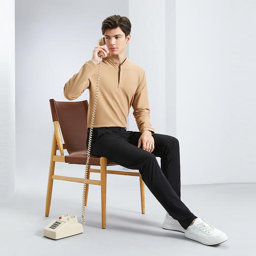 【速干】柒牌直筒休闲裤男2024春夏新款凉感轻薄商务通勤修身长裤126H70230 商品图3