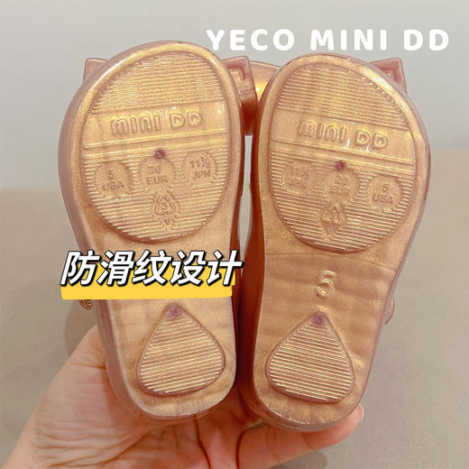 【果冻材质，防滑耐磨，雨天也不用担心】夏季新款皇冠蝴蝶结公主鞋 女童凉鞋 舒适果冻鞋 雨鞋 儿童果冻鞋-QQ 商品图2
