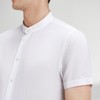 【含麻】柒牌短袖衬衫男夏商务休闲简约立领男装白衬衣122A70340 商品缩略图2