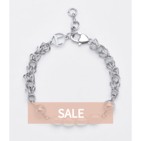 FOR ART'S SAKE Athena 系列珍珠装饰手链 - 银色