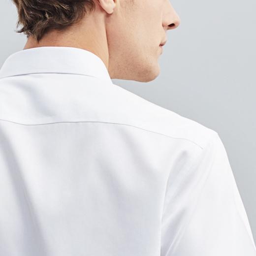 【DP免烫】柒牌衬衫短袖男夏季新款商务正装白色纯棉打底翻领衬衣124A70340 商品图3