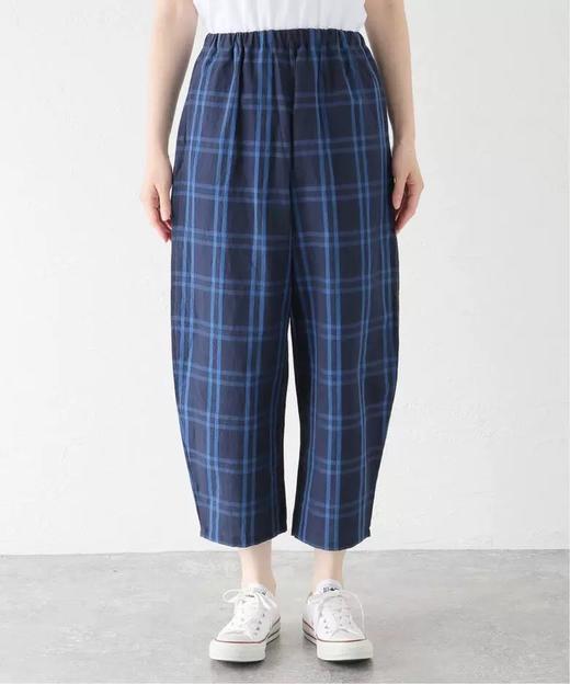 apuntob 棉麻格纹休闲长裤 商品图9