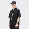 GXG黑色翻领短袖衬衫GE1230813C 商品缩略图0